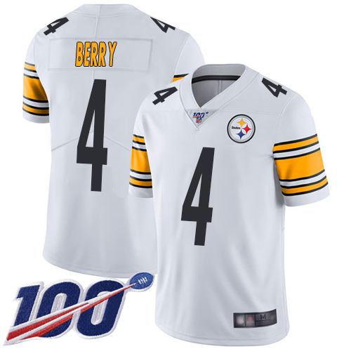 Youth Pittsburgh Steelers Football 4 Limited White Jordan Berry Road 100th Season Vapor Untouchable Nike NFL Jersey